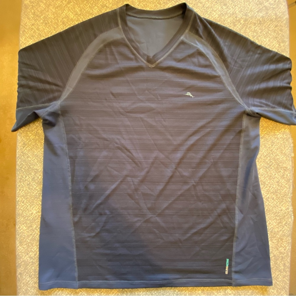 Tommy Bahama Island Active Navy Gym Shirt Athletic Workout t-shirt no size Tag